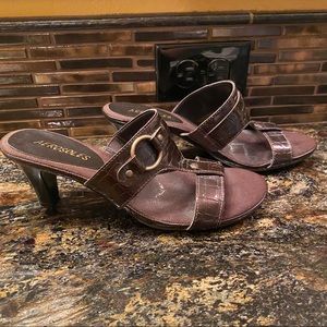 Aerosoles Rise to Power Brown Croc Sandal
